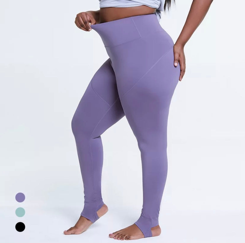 Plus High Waist Stirrup Legging